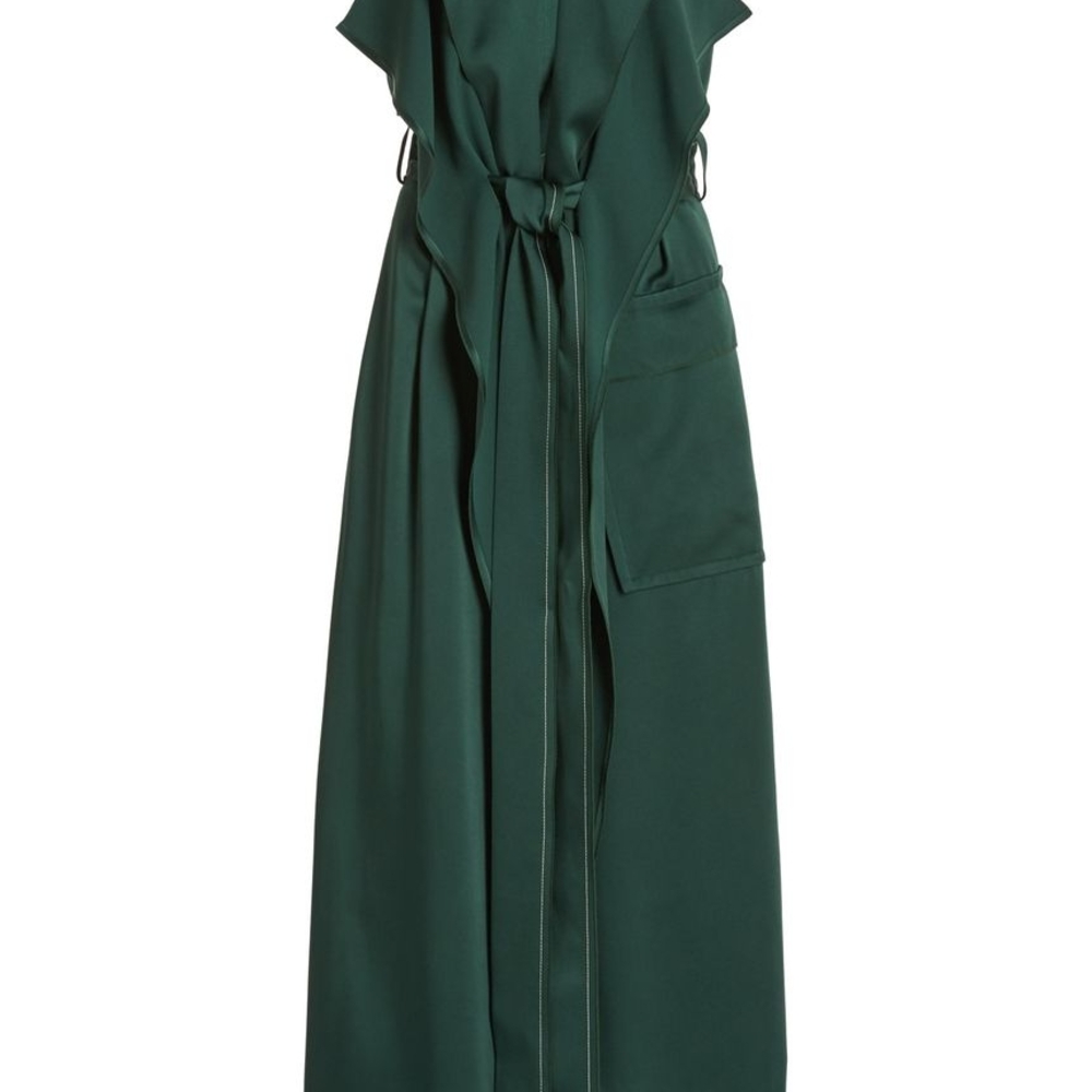 ISO Victoria Beckham Green Trench Dress
